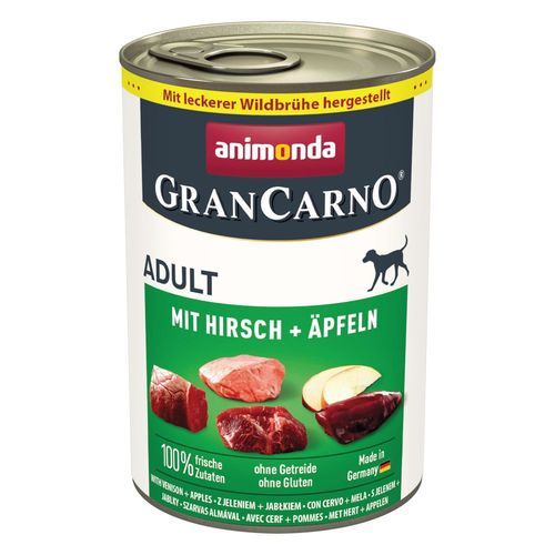 Ekonomipack: animonda GranCarno Original 12 x 400 g - Rådjur & äpple