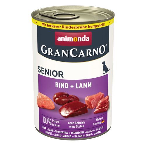 Ekonomipack: animonda GranCarno Original 12 x 400 g - Senior: Nötkött & lamm