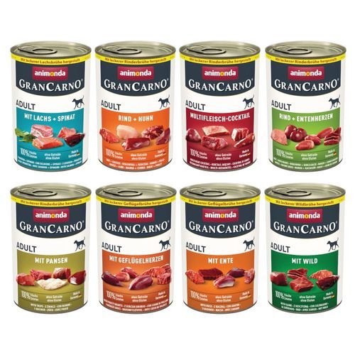 Mixpack: animonda GranCarno Adult 48 x 400 g - Mixpack (8 sorter)
