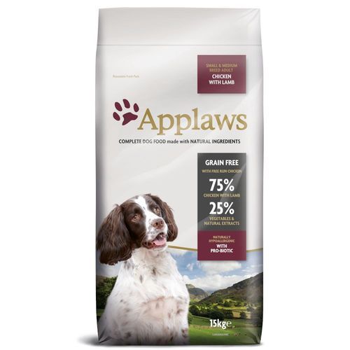 Ekonomipack: 2 stora påsar Applaws hundfoder till lågpris! - Adult Small & Medium Breed Chicken & Lamb (2 x 15 kg)