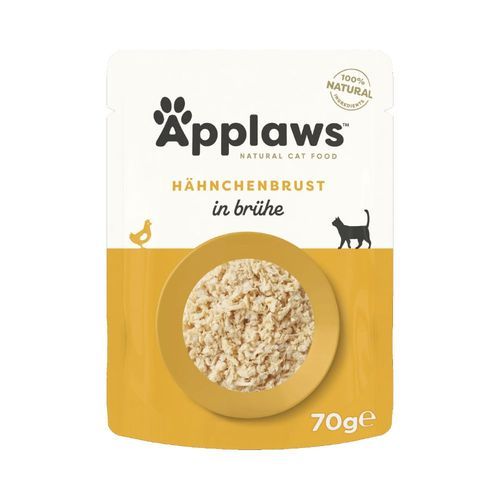 Ekonomipack: Applaws Cat Natural i buljong 24 x 70 g - Kycklingbröst