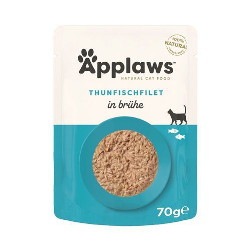 Ekonomipack: Applaws Cat Natural i buljong 24 x 70 g - Tonfiskfilé