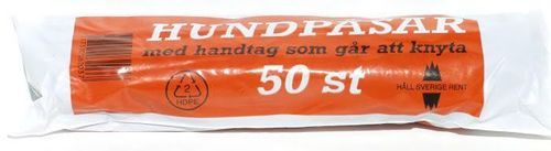 Bajspåsar med knythandtag - Svart 50 st