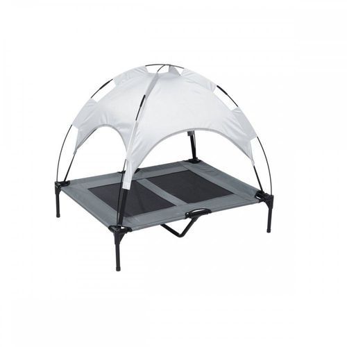 Basic Hundbädd med Soltak Grå (122x92x95cm)