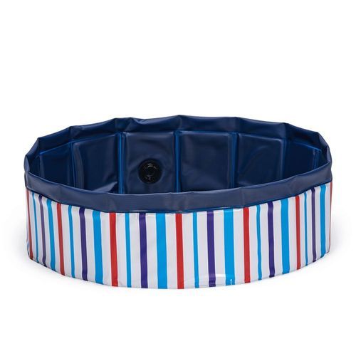 beeztees Doggy Dip plaskdamm för hundar, blå - Storlek S: Ø 80 x H 20 cm