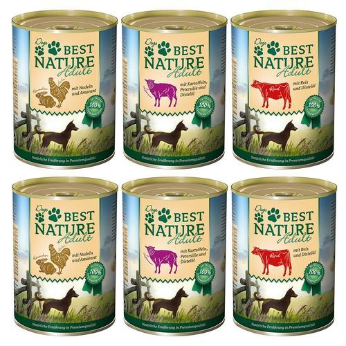 Best Nature Dog Adult 6 x 400 g - Mixpack (3 sorter)
