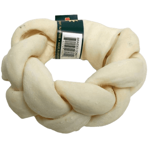 Flätad tuggring Natural 15 cm - Hund - Hundgodis - Tuggringar & Tuggchips - Bravo - ZOO.se