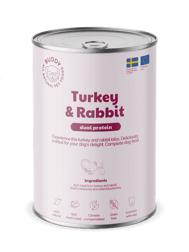 Turkey & Rabbit Våtfoder för Hund - 6 x 400 g