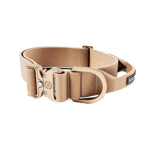 BullyBillows Combat Hundhalsband med Handtag Beige 5 cm (XL)