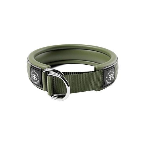 BullyBillows Hundhalsband Halvstryp Reflekterande Grön 4 cm (S)