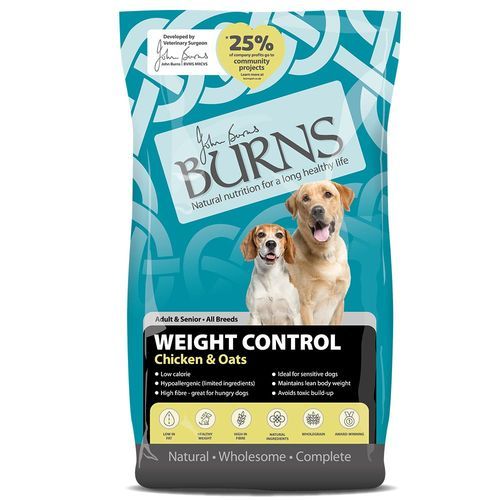 Burns Weight Control Adult/Senior Chicken & Oats - Ekonomipack: 2 x 12 kg