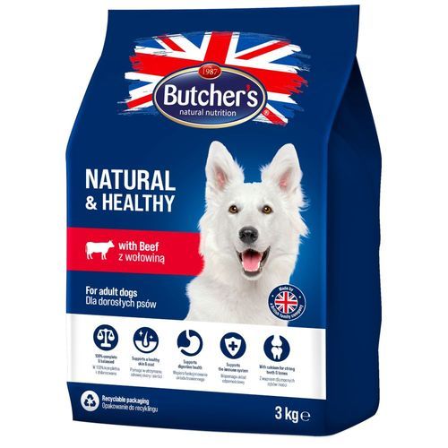 Butcher's Natural & Healthy med nötkött - 3 kg