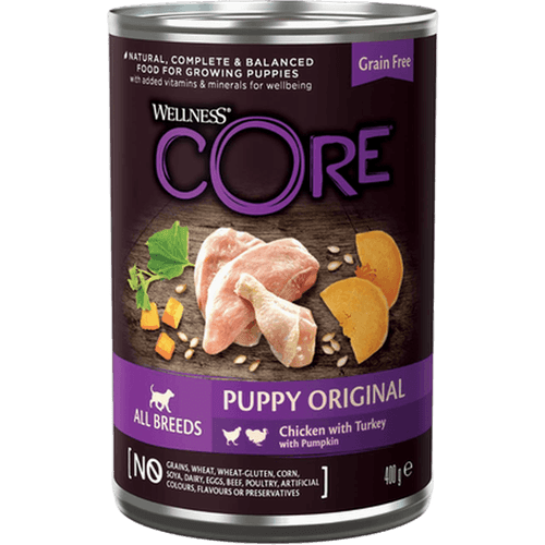 Dog Puppy 95% Duo Protein All Breed Original 400 g x 6 - Hund - Hundmat & hundfoder - Våtmat & Våtfoder för hund - CORE Petfood - ZOO.se