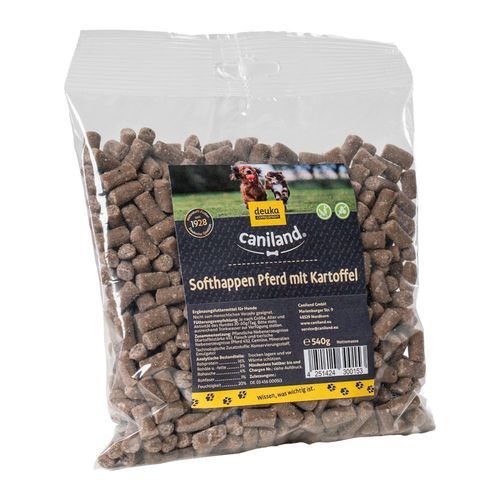 Caniland Soft bitar med häst, spannmålsfria - Ekonomipack: 2 x 540 g