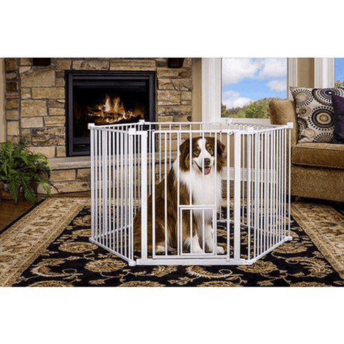 Pet Gate Convertible Pet Yard White 366 x 71 cm