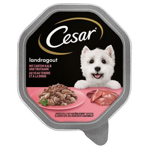 Cesar 14 x 150 g portionsform - Country Ragout med kalv & kalkon