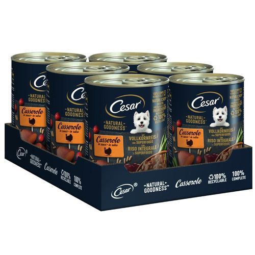 Cesar Natural Goodness - Kalkon & Superfoods (12 x 400 g)