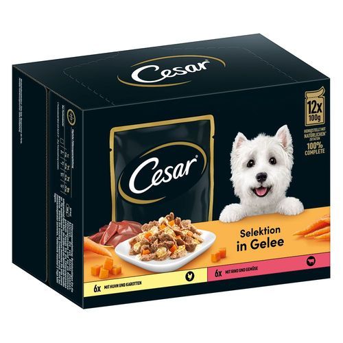 Cesar Selection in Jelly Kött & grönsaker - 12 x 100 g