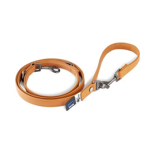 Apple Leather Adjustable Leash Justerbart Hundkoppel - Brown L