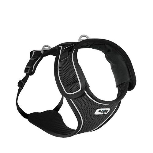 Curli Belka Sele Svart Storlek L - Justerbar Hundsele med Reflekterande Söm