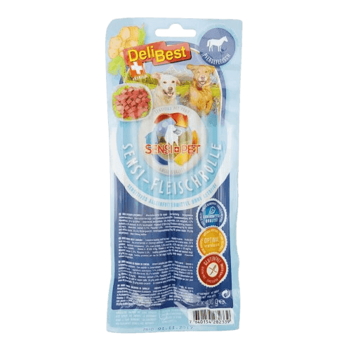 Korv Sensitive Horse 2 x 400 g - Hund - Hundgodis - Träningsgodis & belöningsgodis - DELIBEST - ZOO.se