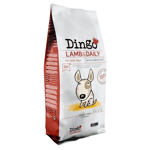 Ekonomipack: 2 x 12 kg Dingo hundfoder - Lamm & Daily