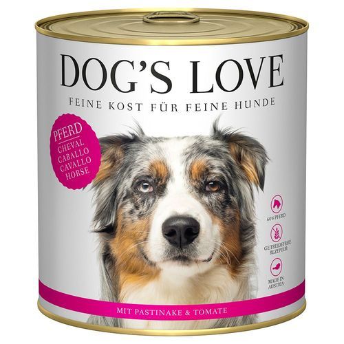 Dog's Love Adult 6 x 800 g - Häst