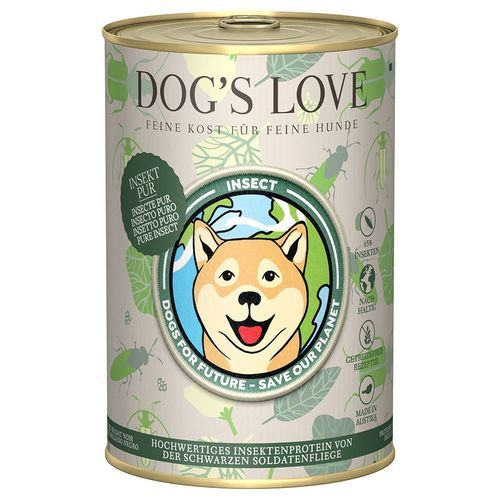 Ekonomipack: Dog´s Love Insect 12 x 400 g - Insekt pur