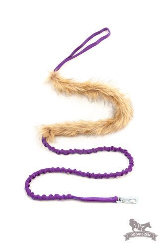 Doggie-Zen Elastiskt Kampkoppel - Flera Storlekar/Färger (S/Neongul/Lila-Blå-Gul (korthårig))