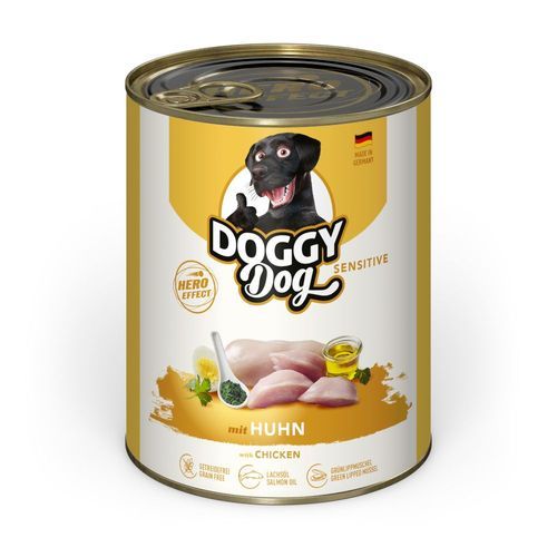 Ekonomipack: Doggy Dog Adult 24 x 800 g - Sensitive kyckling
