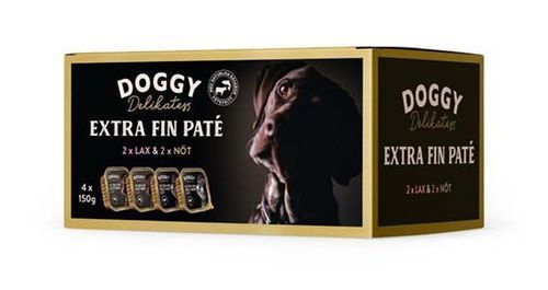 Multibox Extra Fin Paté med Nöt & Lax för hund - 4 x 150 g