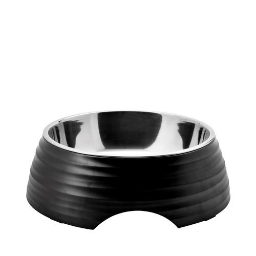 Dogman Amy Matskål Melamin Svart Rostfri Skål S 160 ml Hund