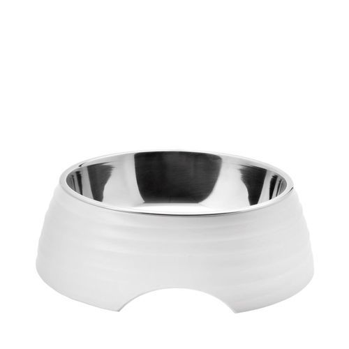 Dogman Amy Matskål XL Vit - Rostfri Innerskål För Hund 1600 ml