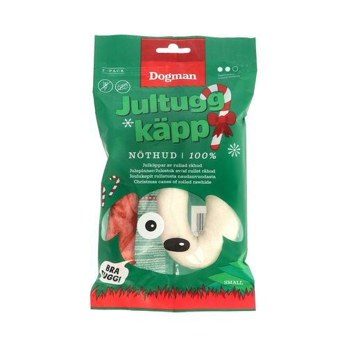 Dogman Jultugg Käpp 2-pack - S (12.5 cm)