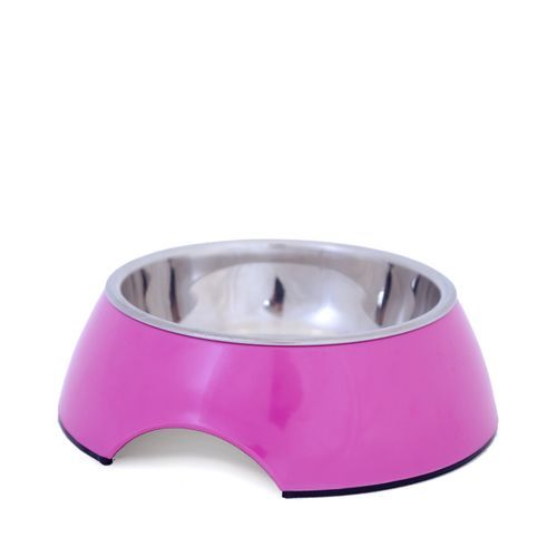 Dogman Klassisk Matskål för Hund - Rosa, 350 ml, Rostfri Innerskål