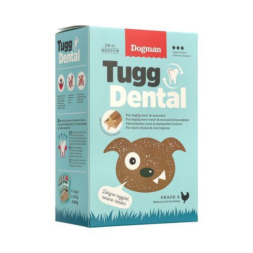 Dogman Tugg Dental med Kyckling - M (17.5 cm) / 28-pack