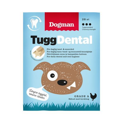 Dogman Tugg Dental med Kyckling - S (12.5 cm) / 28-pack