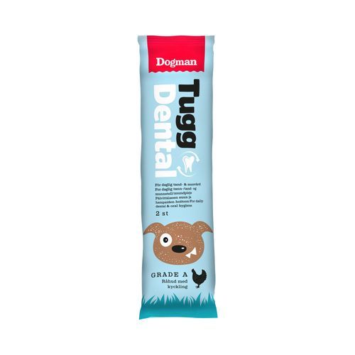 Dogman Tugg Dental med Kyckling - S (12.5 cm) / 2-pack