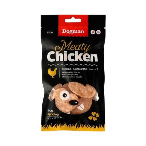 Meaty Chicken Hundgodis - Kyckling- & rishjärtan / 80 g