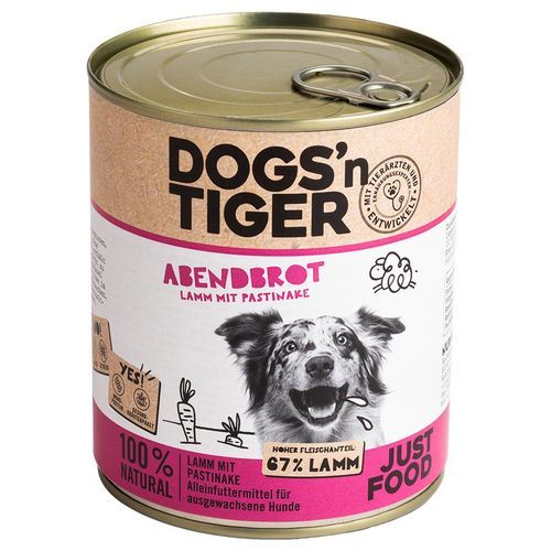 Dogs'n Tiger Adult 6 x 800 g - Lamm & palsternacka