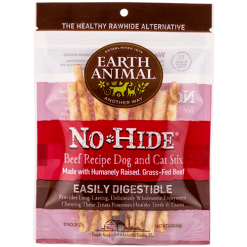 No-Hide Beef Chew Stixs 45 g 10-pack - Hund - Hundgodis - Tuggrullar & Tuggpinnar - Earth Animal - ZOO.se