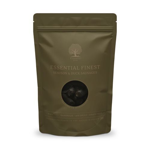 Essential Foods Finest Venison & Duck Sausages Hundgodis 110 g0 g