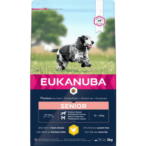 Dog Caring Senior Medium 3 kg - Hund - Hundmat & hundfoder - Torrfoder för hund - Eukanuba - ZOO.se