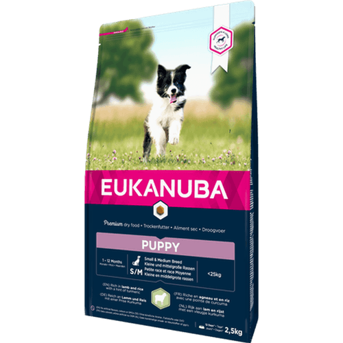 Dog Puppy & Junior Small/Medium Breed Lamb & Rice 2,5 kg - Hund - Hundmat & hundfoder - Torrfoder för hund - Eukanuba - ZOO.se