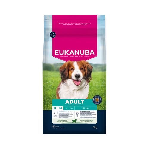 Eukanuba Adult Small-Medium Breed Lamb & Rice - 3 kg