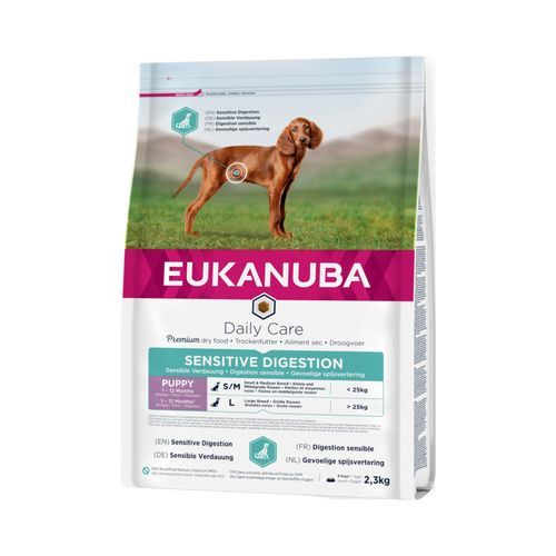 Eukanuba Daily Care Puppy Sensitive Digestion Torrfoder 2.3 kg För Känslig Mage