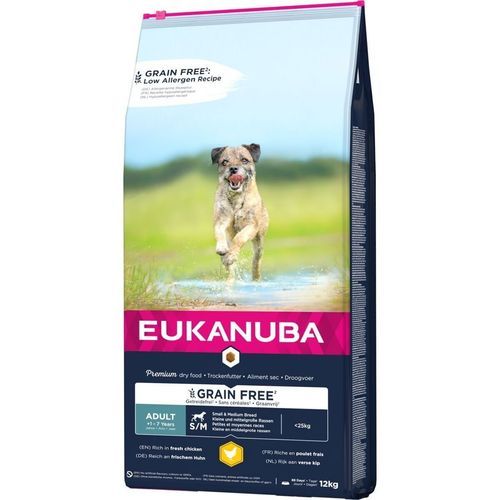 Eukanuba Dog Adult Grain Free Small & Medium Chicken