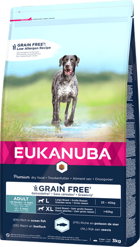 Eukanuba Dog Grain Free Adult Large Ocean Fish 3 kg