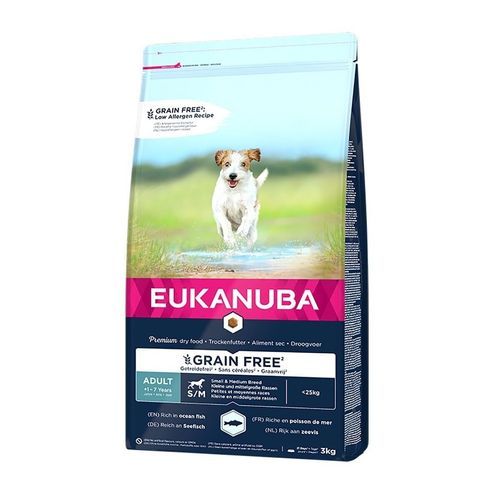 Eukanuba Dog Grain Free Adult Small & Medium Breed Ocean Fish
