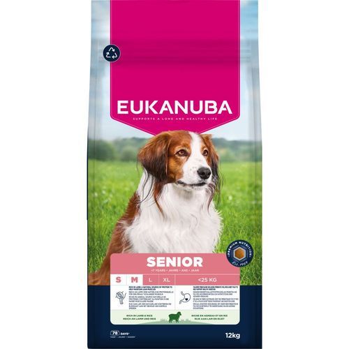 Eukanuba Premium Nutrition Senior Small & Medium Breed Lamb & Rice - 12 kg